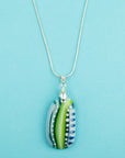 Signature Medium Gem Pendant - Ocean Fern