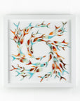 Shoaling Fish Indian Summer Swirl Large Art Frame