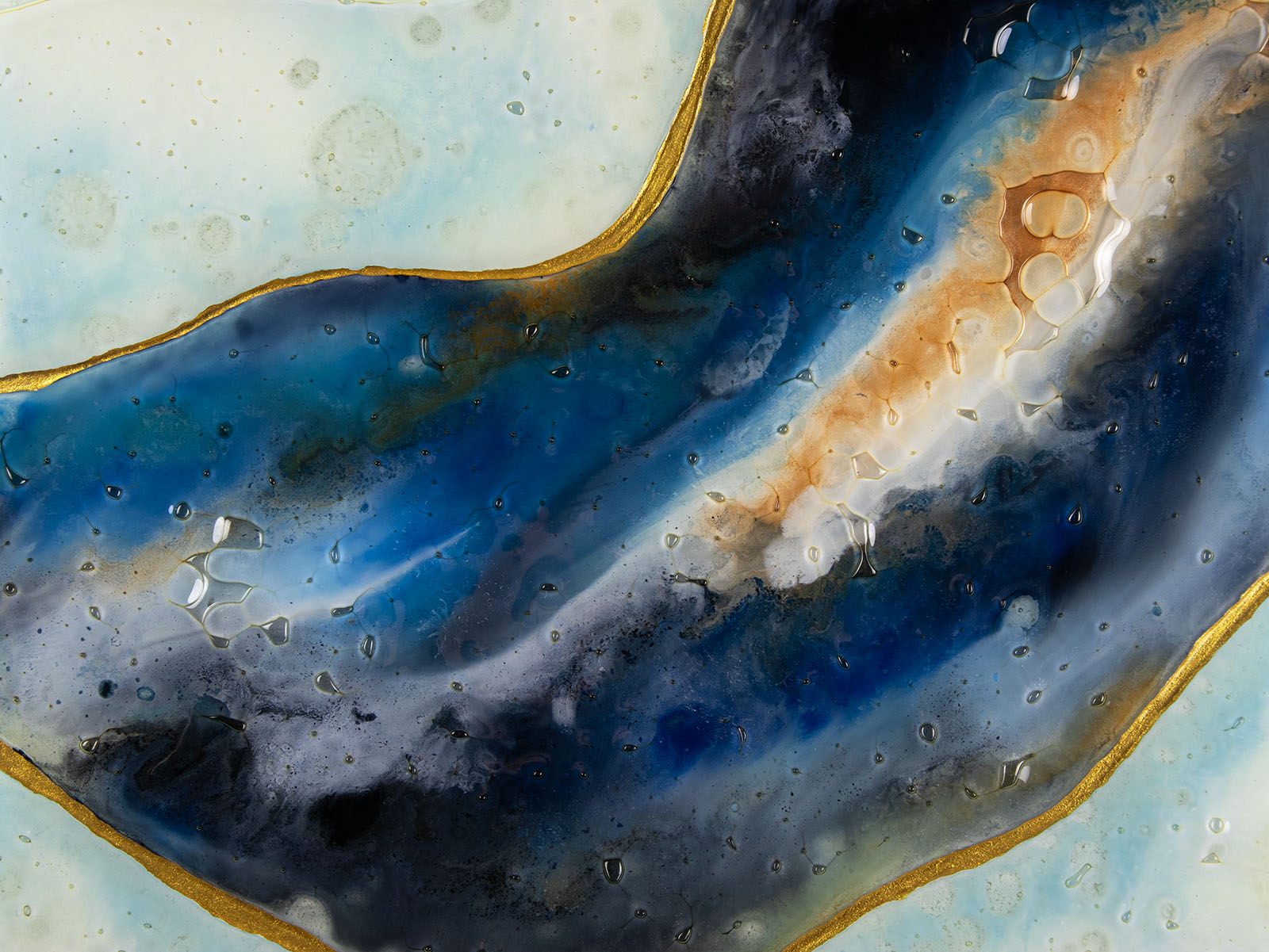 Artisan Aurous Ocean Large Oblong Art Frame - A