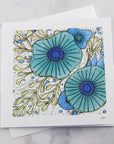 Greeting Card - Blue Green Anemone