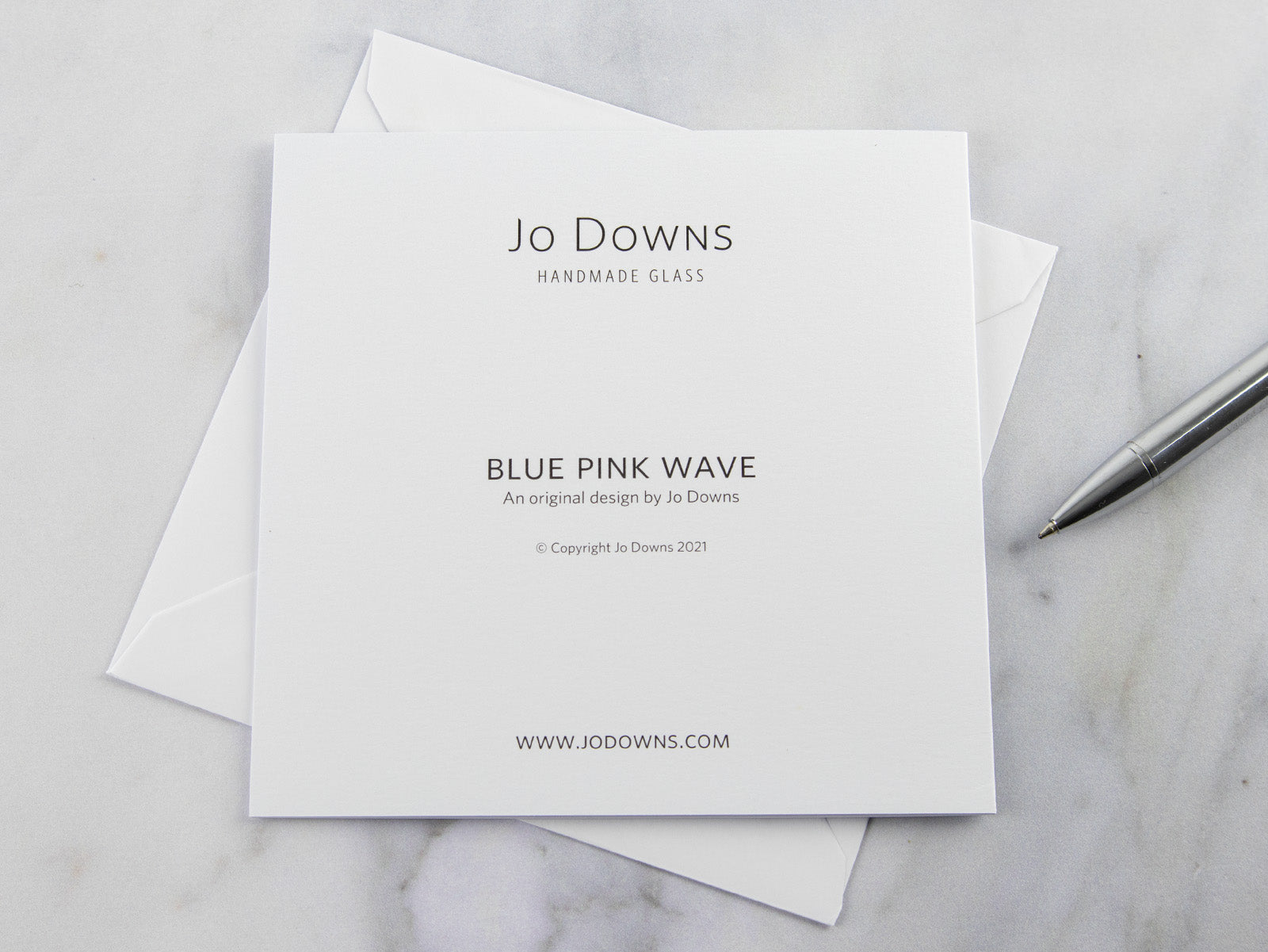 Greeting Card - Blue Pink Wave