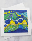 Greeting Card - Blue Waves
