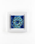 Artisan Blue Swirl Of Fish Medium Art Frame