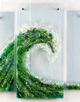 Artisan Emerald Wave 60cm Staggered Triptych
