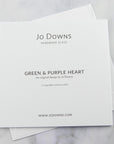 Greeting Card - Green & Purple Heart