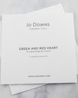 Greeting Card - Green & Red Heart