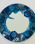 Signature Royal Blue Reef 50cm Round Mirror