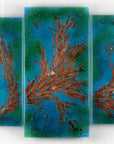 Artisan Swimming Fish Intricate Triptych - Ocean Paradise