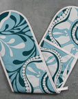Oven Glove Organic Cotton - Floral Teal