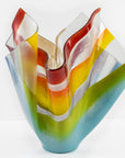 Artisan Rainbow Waves Extra Large Vase - A