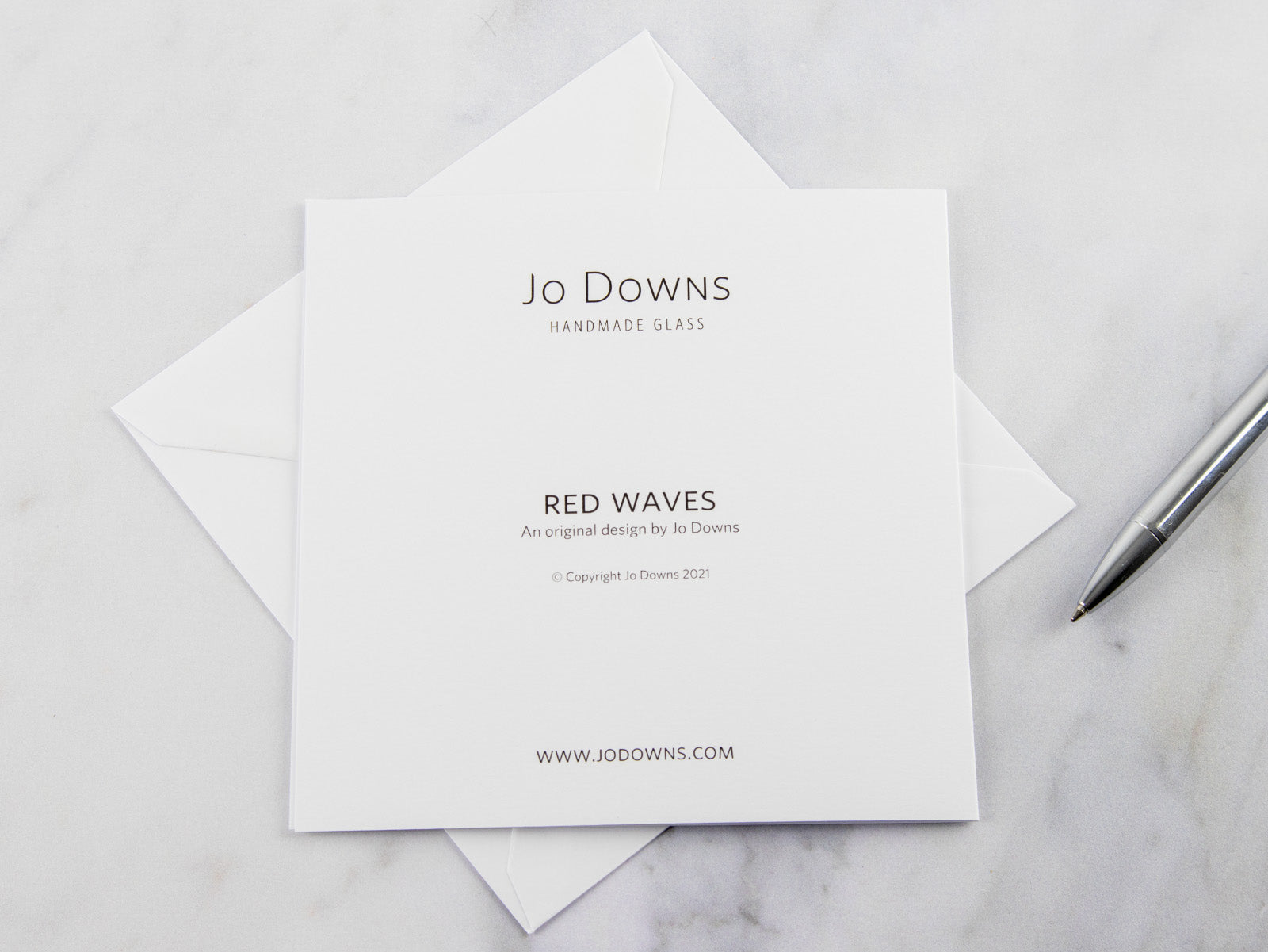 Greeting Card - Red Waves