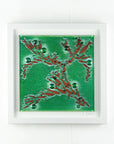 Artisan Swimming Fish Large Art Frame - Sea Green