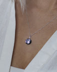 Silver Small Gem Pendant Necklace