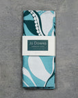 Tea Towel Organic Cotton - Floral Teal