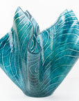 Artisan Teal Currents Extra Large Vase