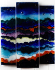 Artisan Vibrant Waves 90cm Staggered Triptych - Outlet