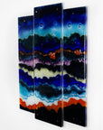 Artisan Vibrant Waves 90cm Staggered Triptych - Outlet