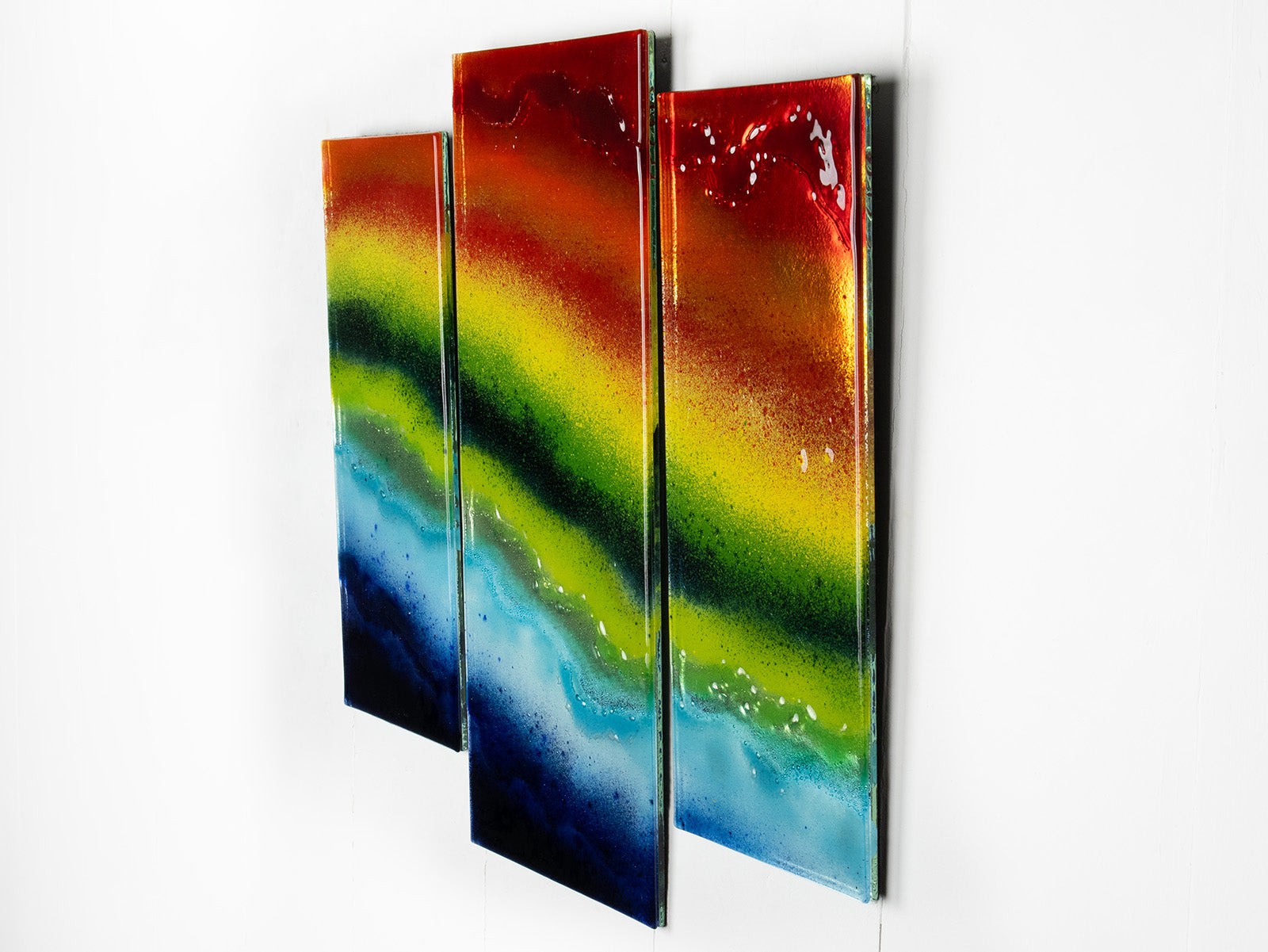 Artisan Rainbow Fusion Small Staggered Triptych – Jo Downs