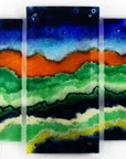 Artisan Sunrise on the North Coast Staggered Triptych