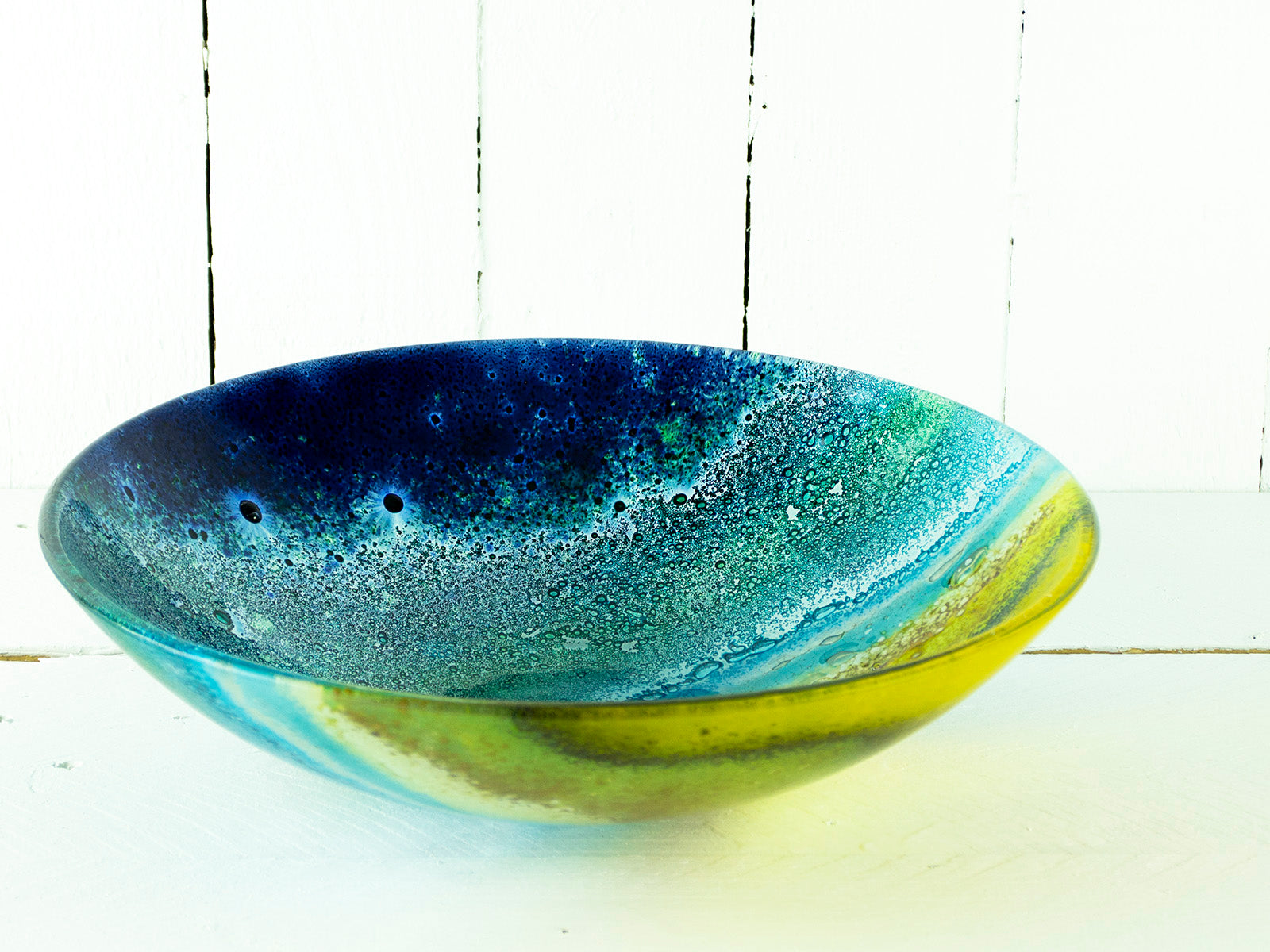 Artisan Daymer Bay Extra Large Deep Dish Jo Downs Handmade Glass