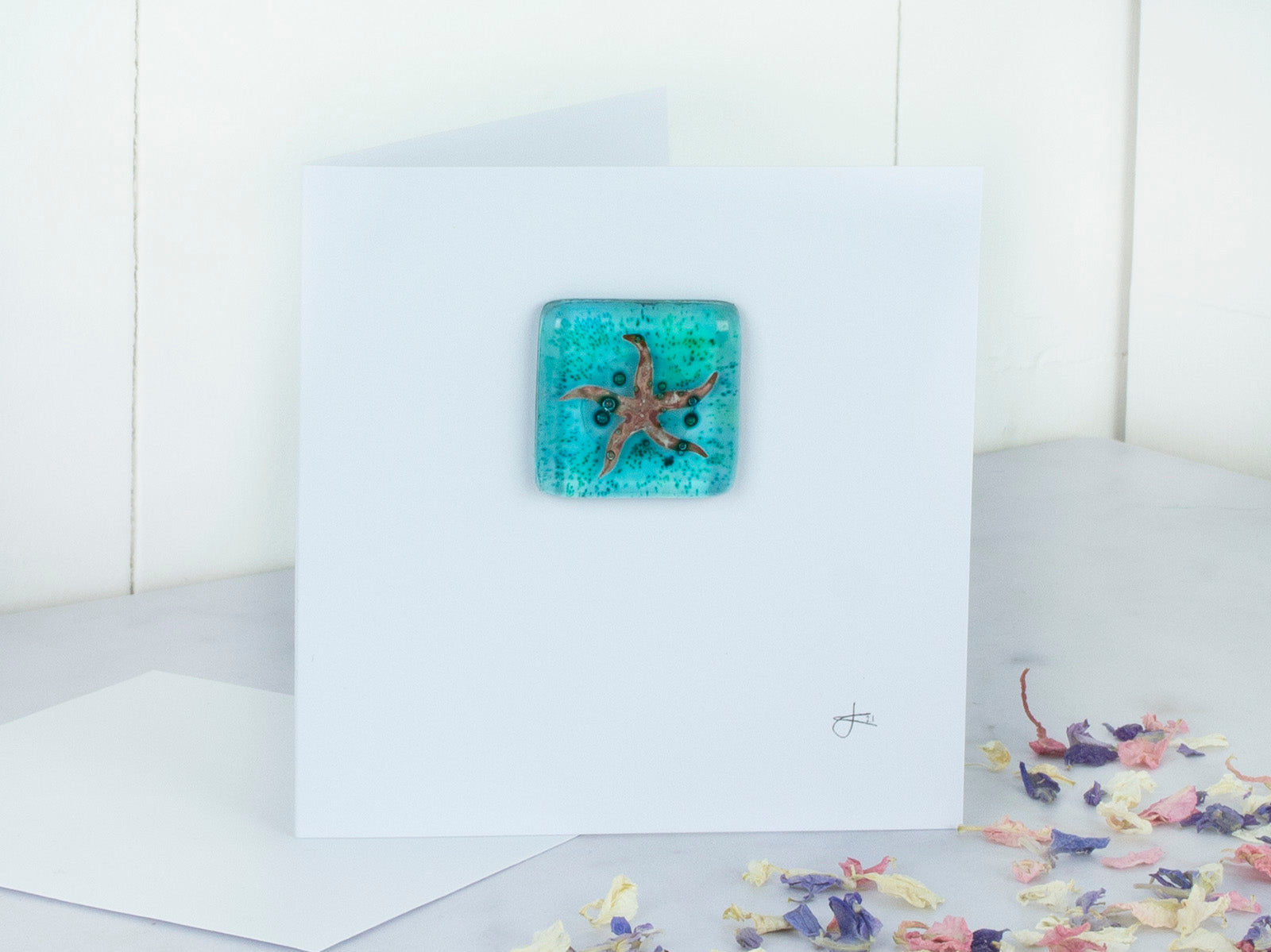 Greeting Card - Glass Starfish