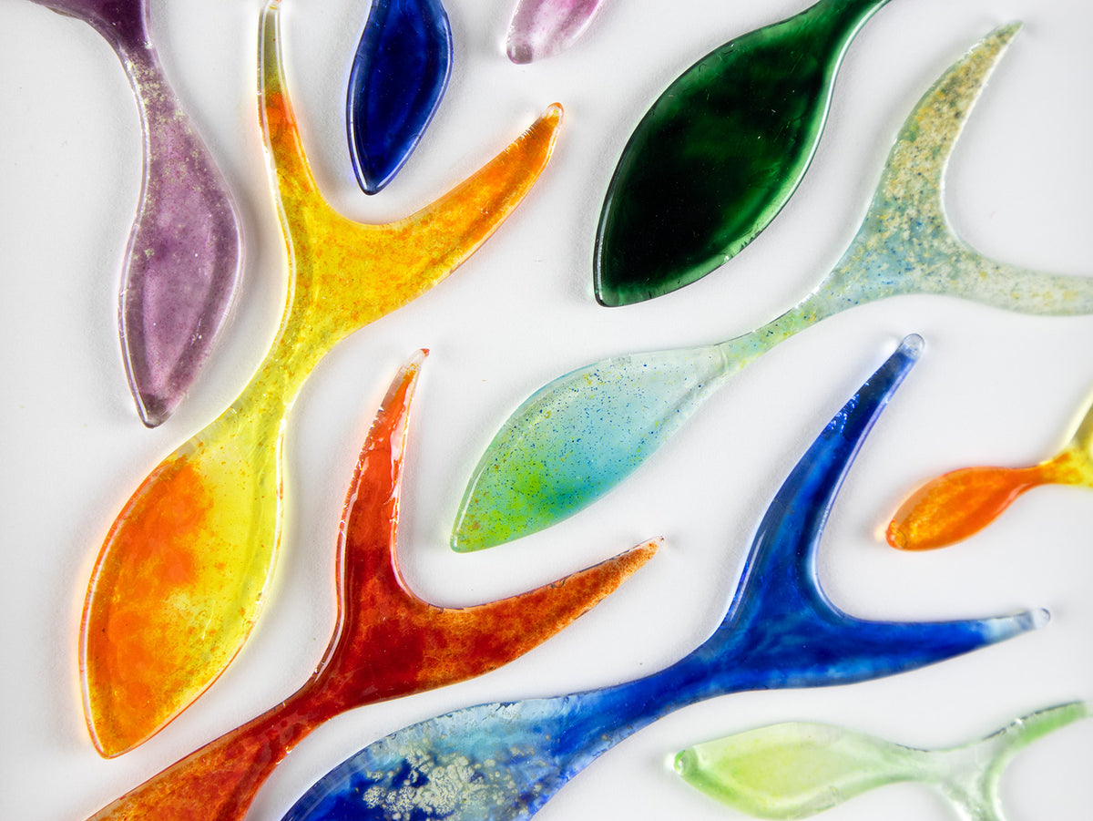 Shoaling Fish Rainbow Rectangular Art Frame