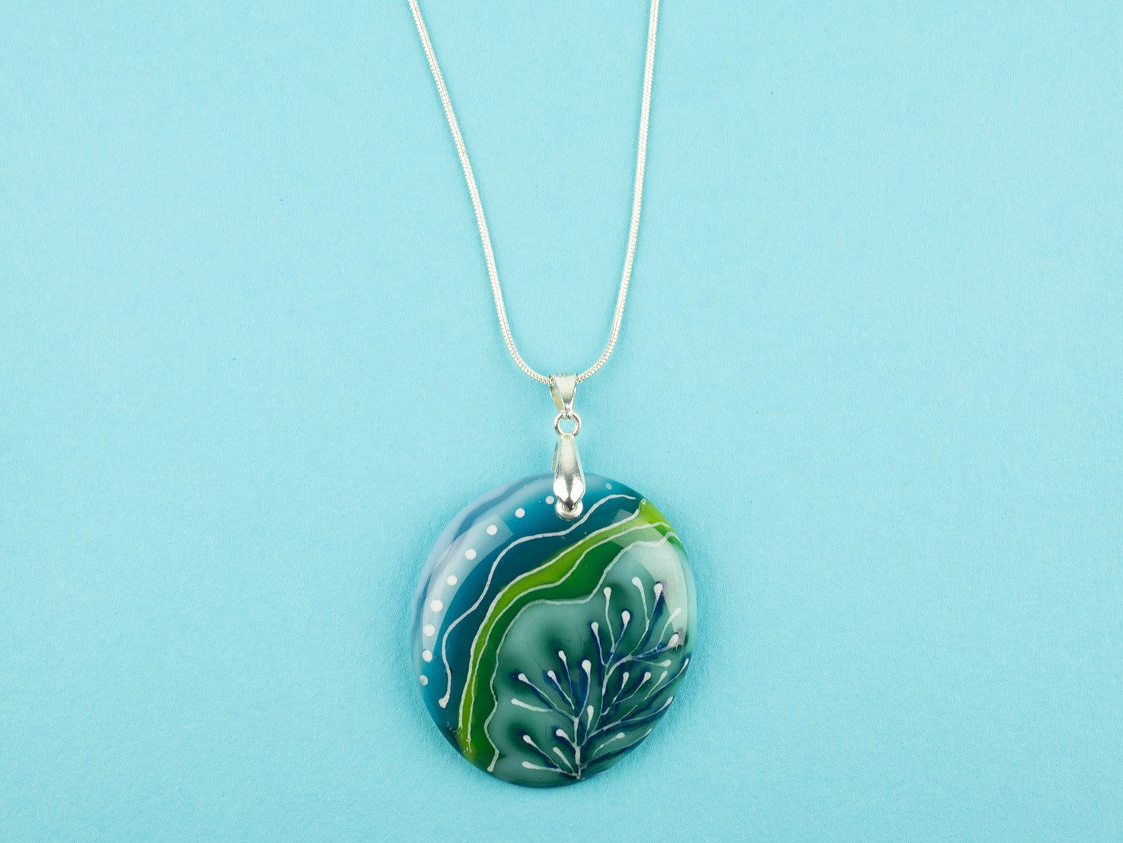 Signature Large Gem Pendant - Coastal Canopy