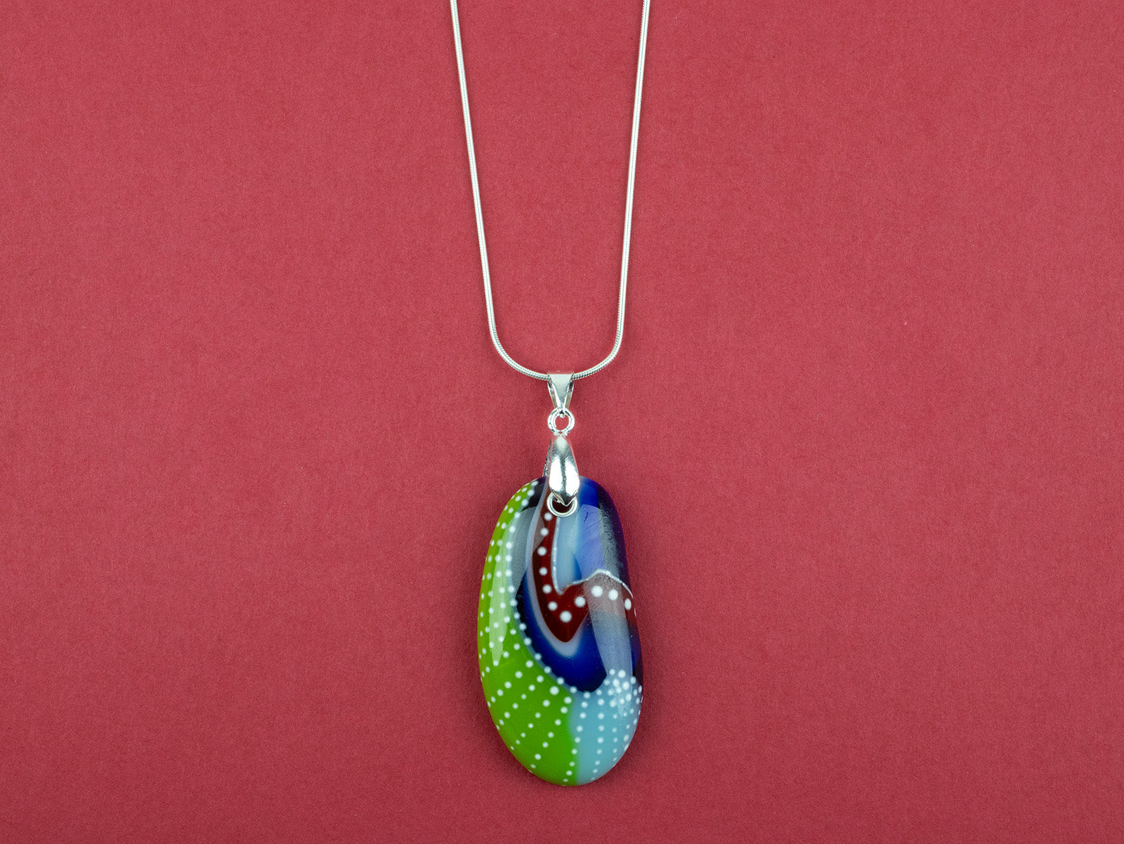 Signature Medium Gem Pendant - Sea Meadow