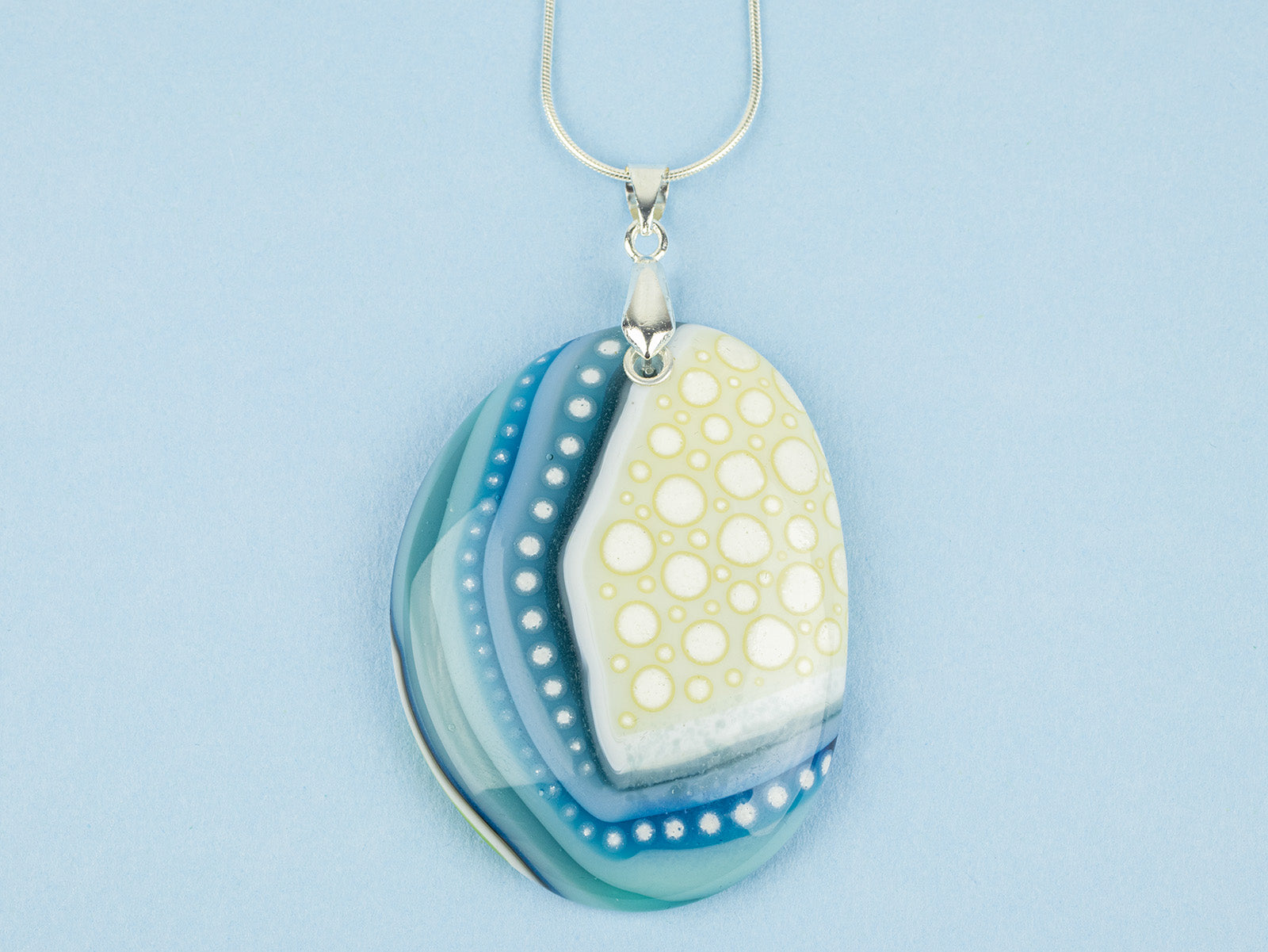 Signature Large Gem Pendant - Ethereal Ocean
