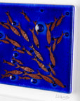 Artisan Swimming Fish Medium Art Frame - Royal Blue