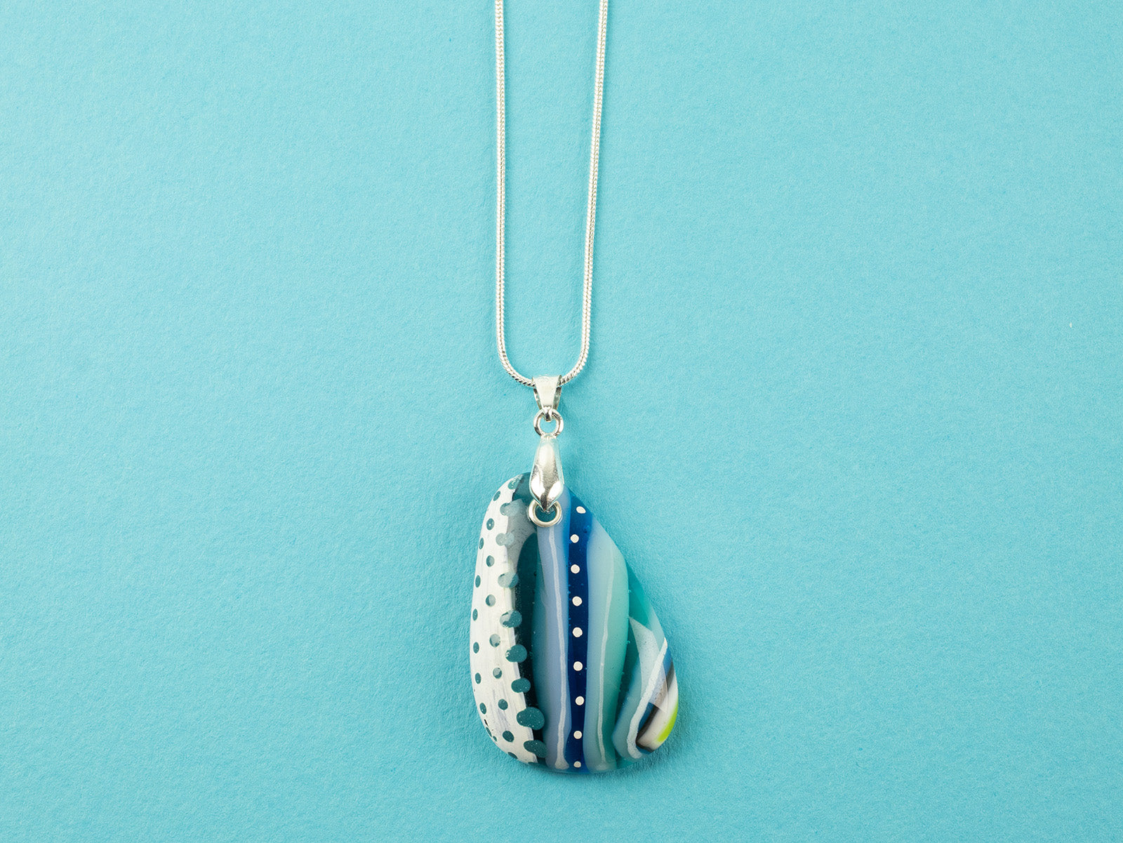 Signature Large Gem Pendant - Coastal Glow