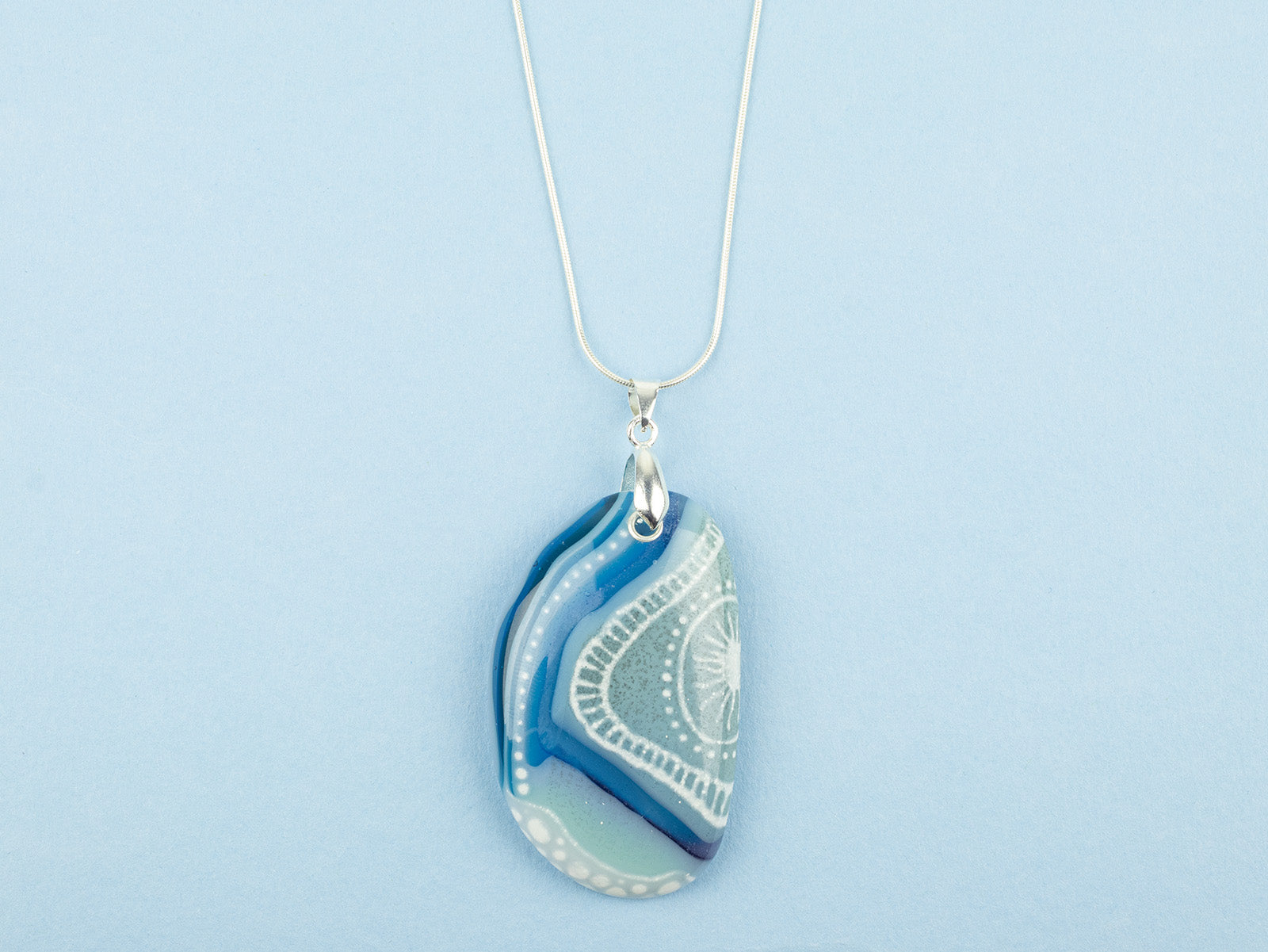 Signature Large Gem Pendant - River Stone