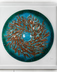 Artisan Circle Of Fish Extra Large Art Frame - Sea Green