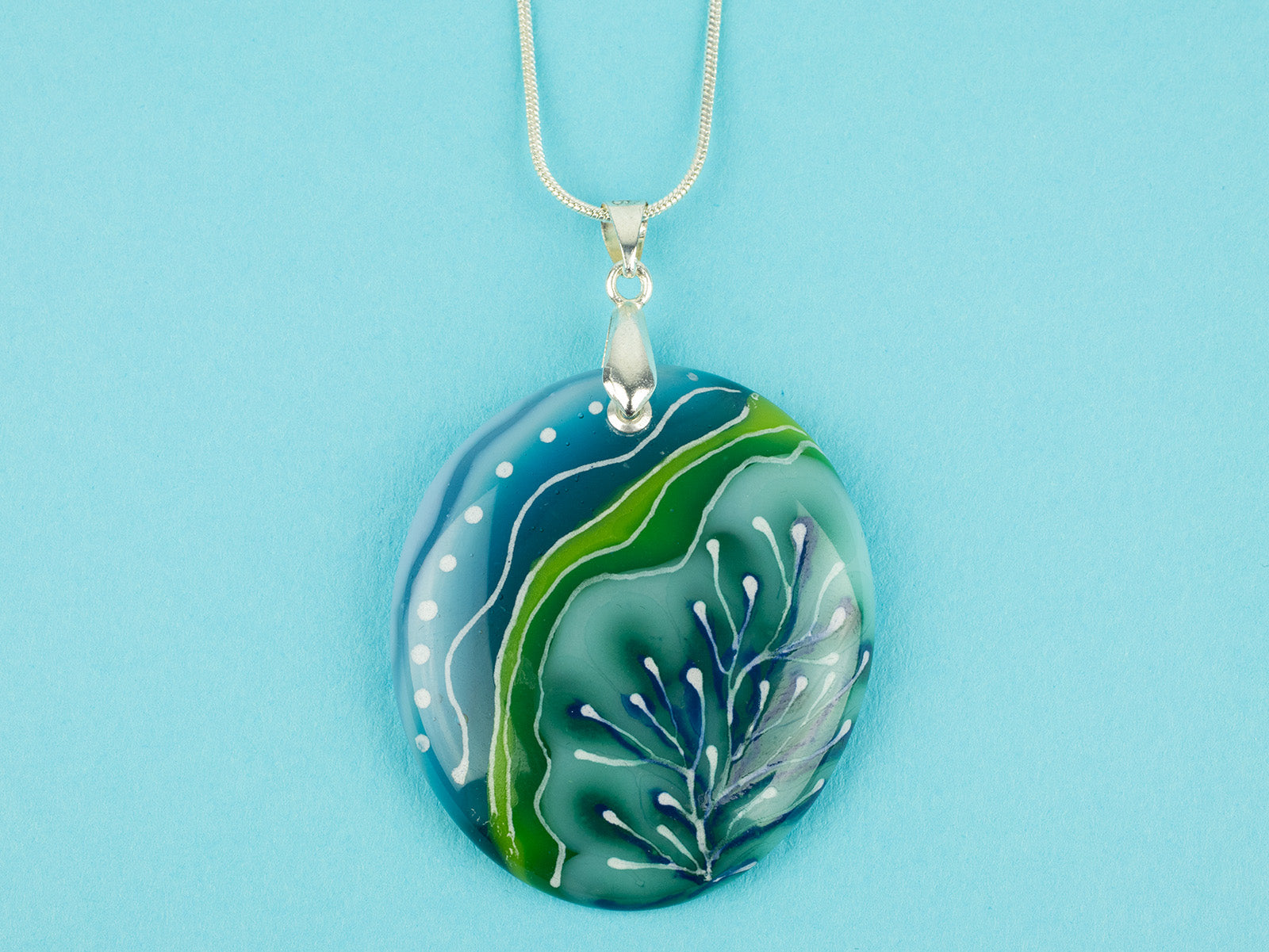 Signature Large Gem Pendant - Coastal Canopy