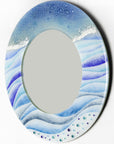 Artisan Pastel Waves 50cm Round Mirror