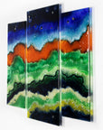 Artisan Sunrise on the North Coast Staggered Triptych