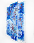 Artisan Royal Blue Currents 90cm Staggered Triptych