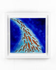 Artisan Swimming Fish Large Art Frame - Royal Blue B