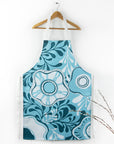 Apron Organic Cotton - Floral Teal