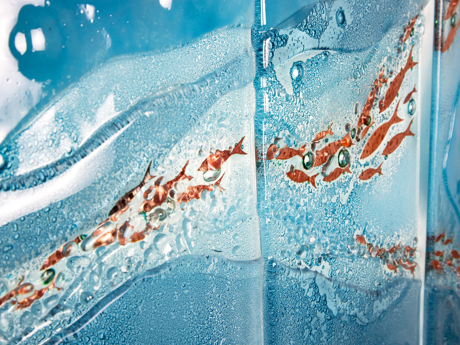 Artisan Aqua Waves Small Triptych