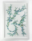 Shoaling Fish Aqua Lagoon Large Oblong Art Frame