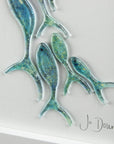 Shoaling Fish Aqua Lagoon Large Oblong Art Frame