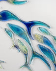 Shoaling Fish Aqua Swirl Extra Large Art Frame