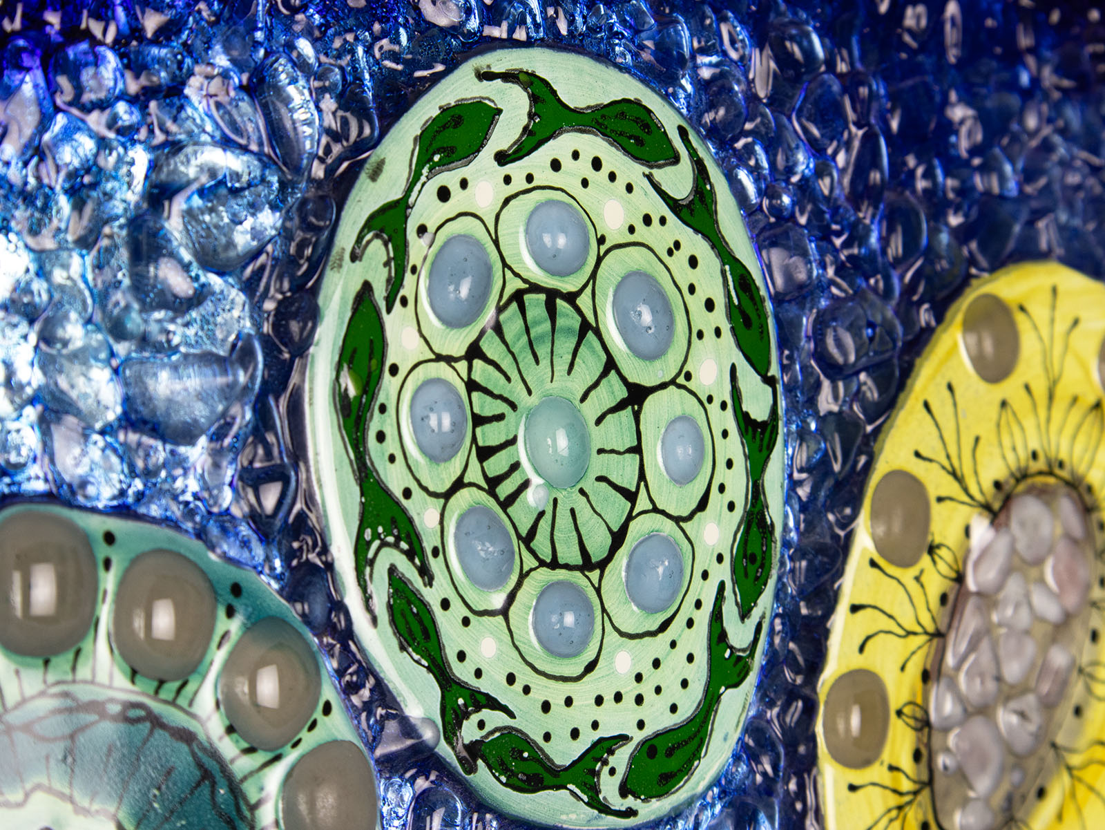 Atlantic Anemones 50cm Round Panel