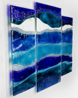 Artisan Blue Ocean Staggered Triptych