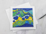 Greeting Card - Blue Waves