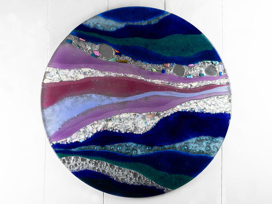 Artisan Blushed Waves Circular Wall Piece