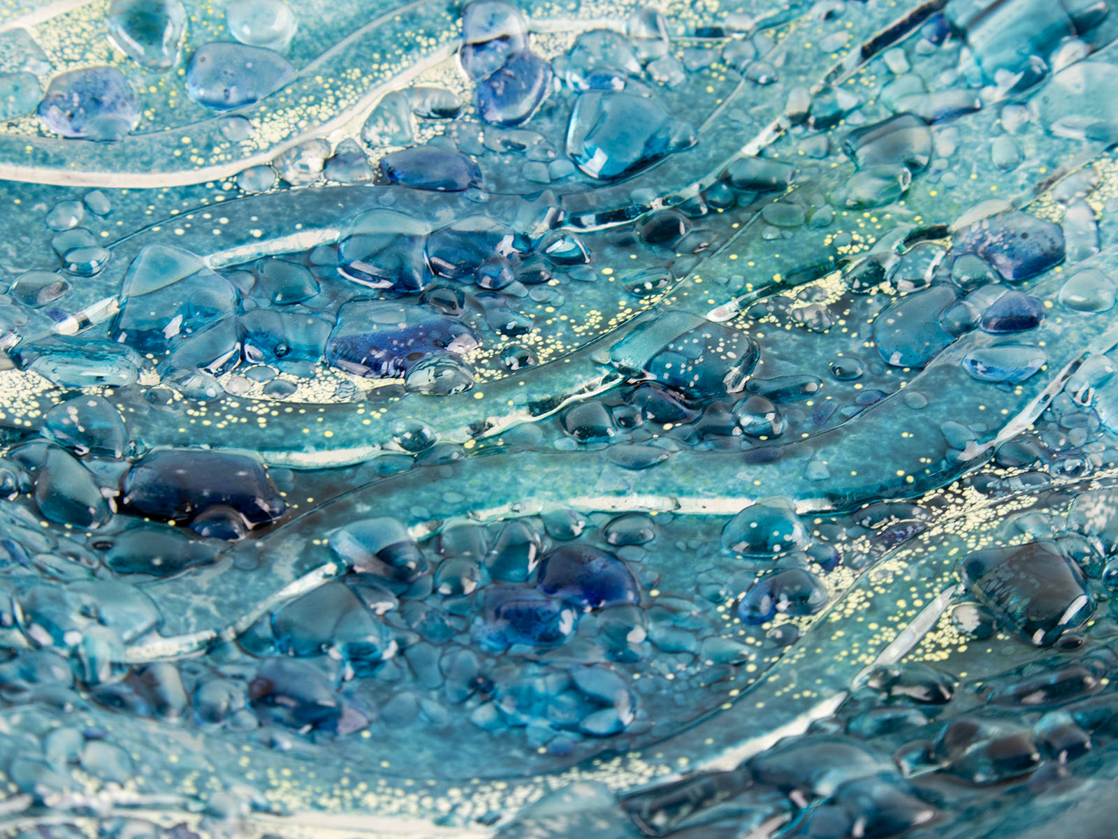 fused glass square bowl textured blue teal giftware tableware