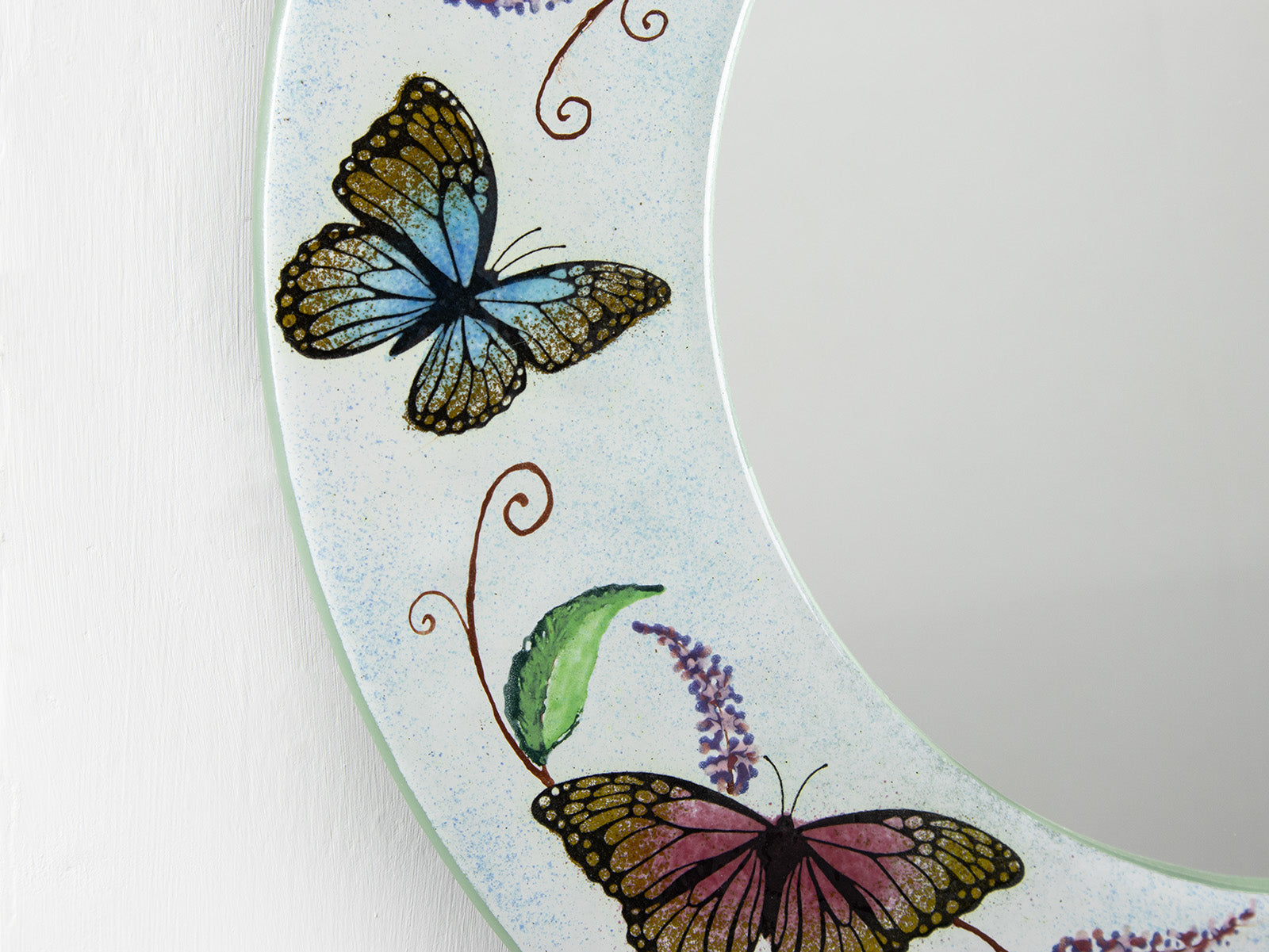 Artisan Butterflies 38cm Round Mirror
