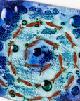 Artisan Blue Swirl Of Fish Medium Art Frame
